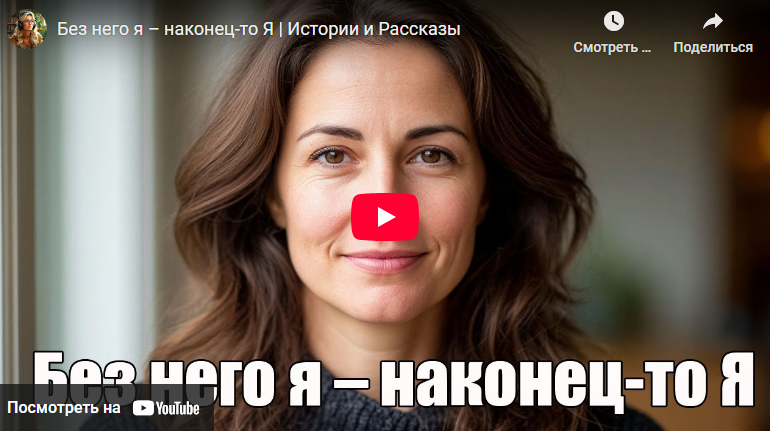 Аудиорассказ: Без него я – наконец-то Я (видео)
