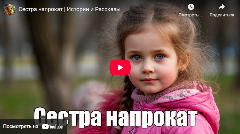 Аудиоистория: Сестра напрокат (видео)