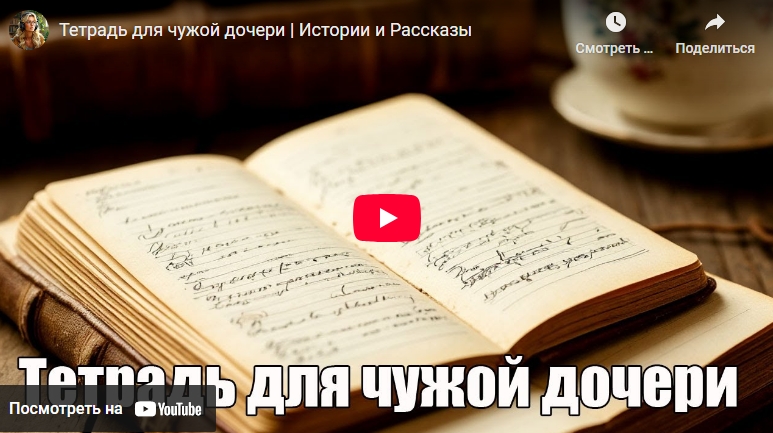 Аудиоистория: Тетрадь для чужой дочери (видео)